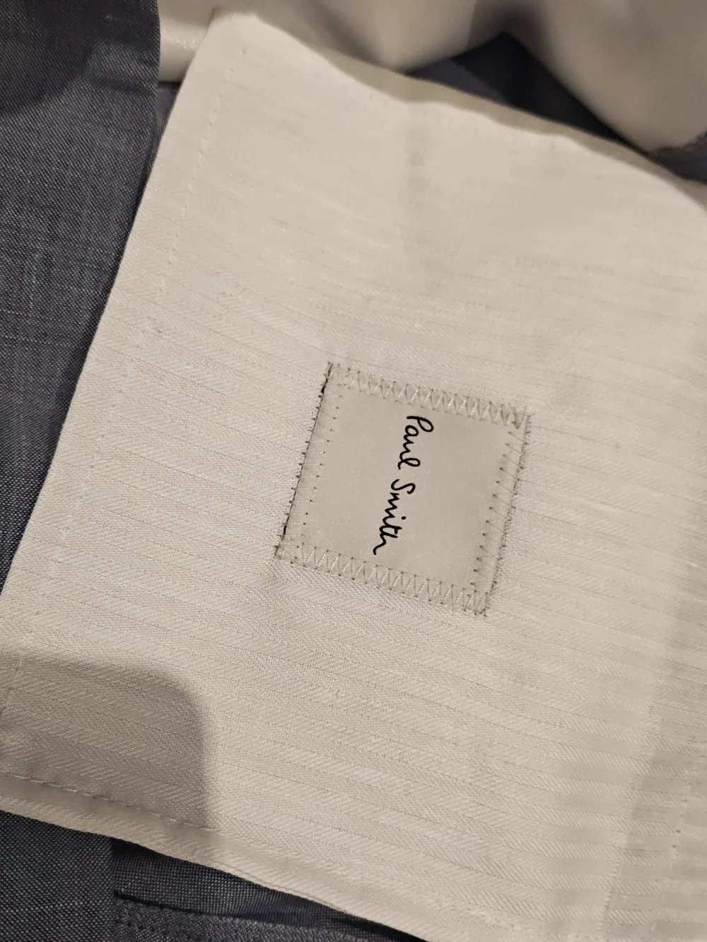 Men's Light Gray Two-Button Suit Paul Smith 46x32 R